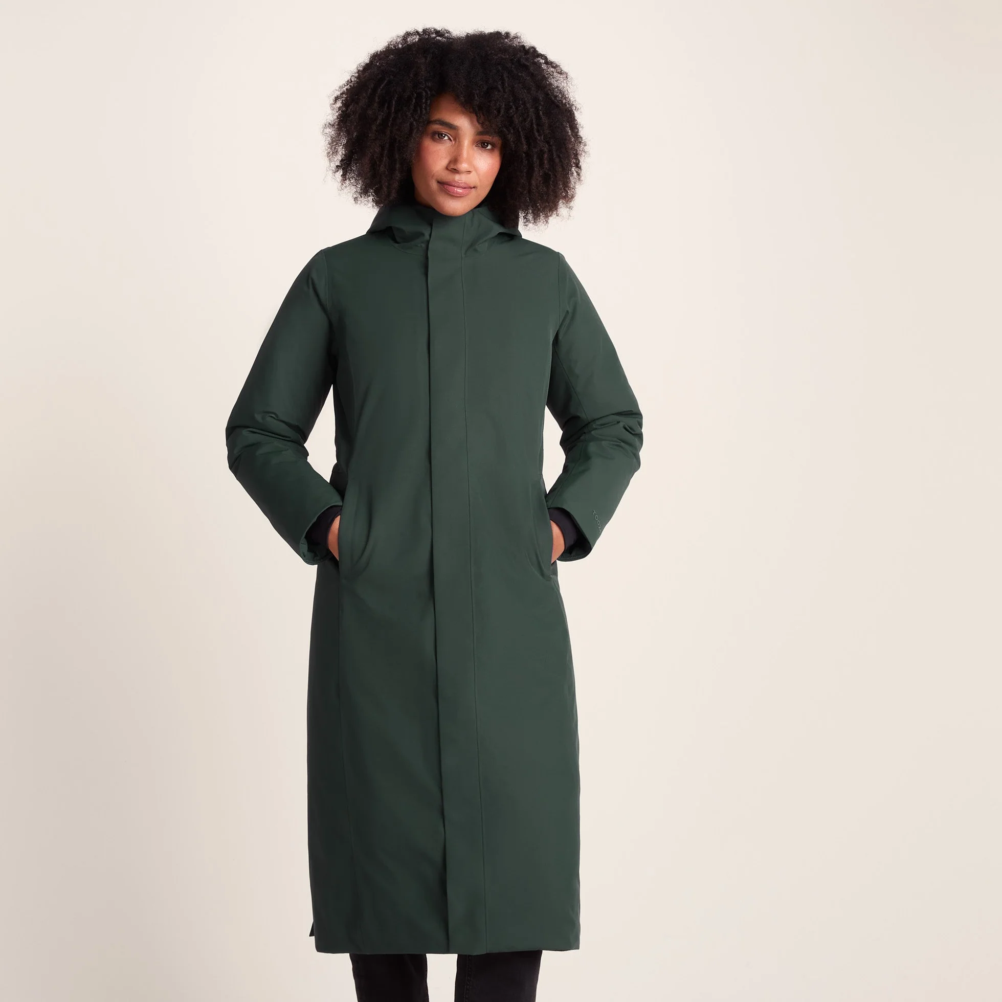 Uma Womens Waterproof Down Insulated Parka - Racing Green - Image 2