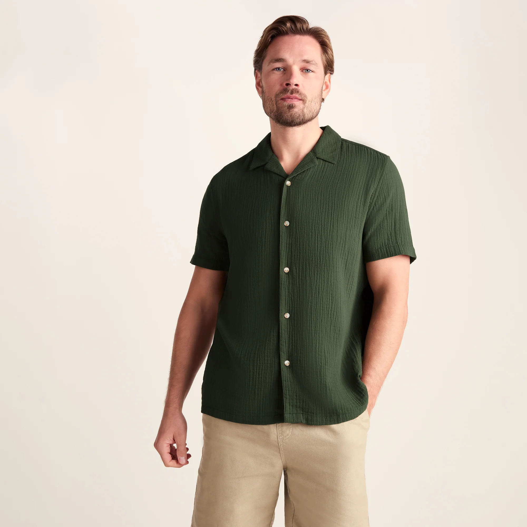 Valtos Mens Short Sleeve Supersoft Shirt - Forage Green