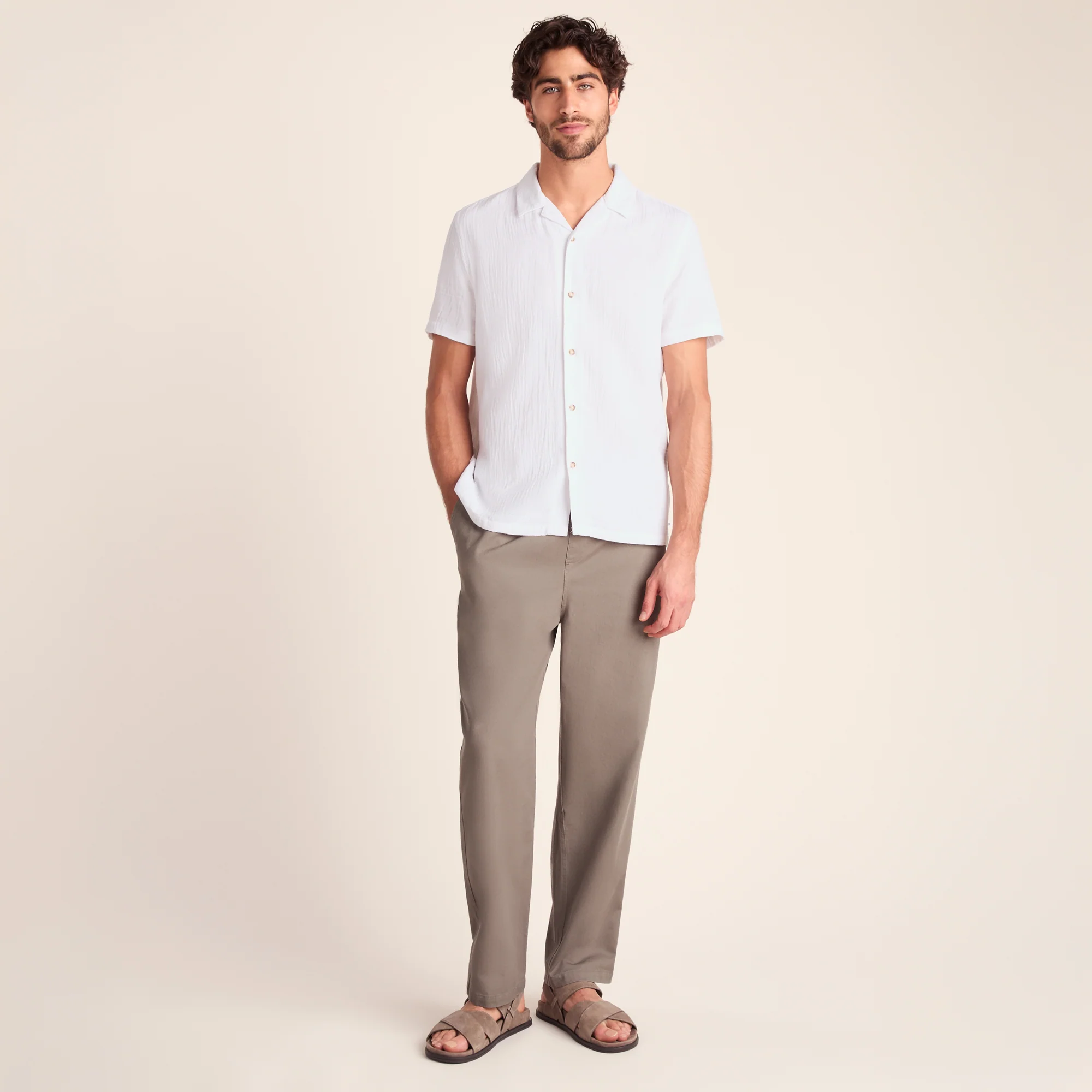 Valtos Mens Short Sleeve Supersoft Shirt - Optic White - Image 2