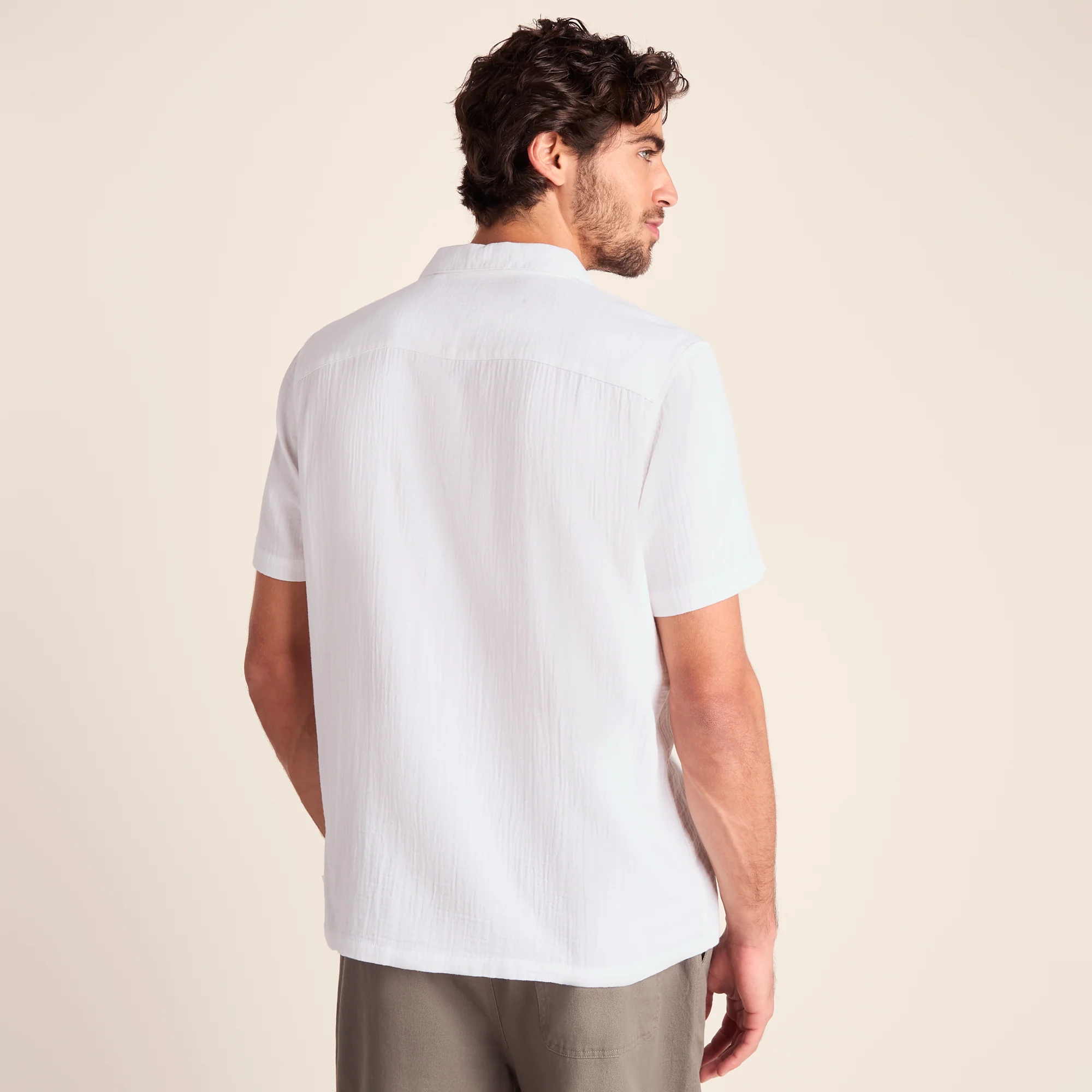 Valtos Mens Short Sleeve Supersoft Shirt - Optic White - Image 3
