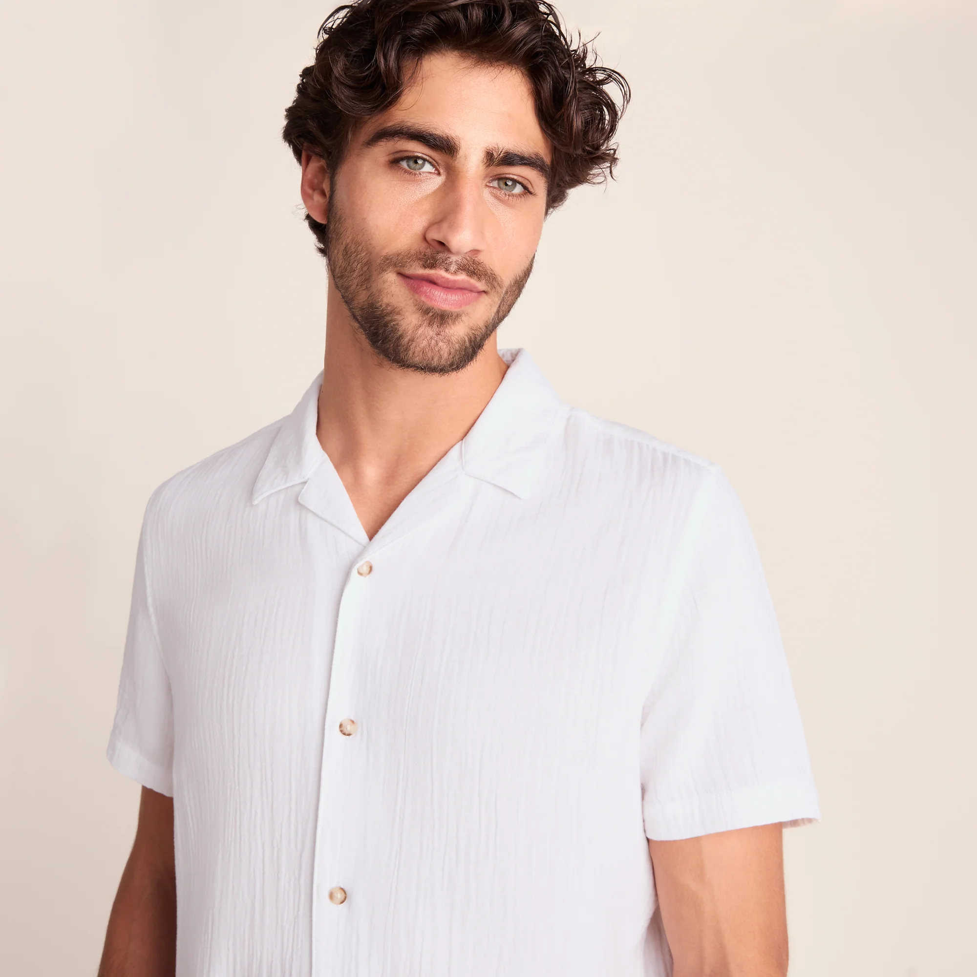 Valtos Mens Short Sleeve Supersoft Shirt - Optic White - Image 5