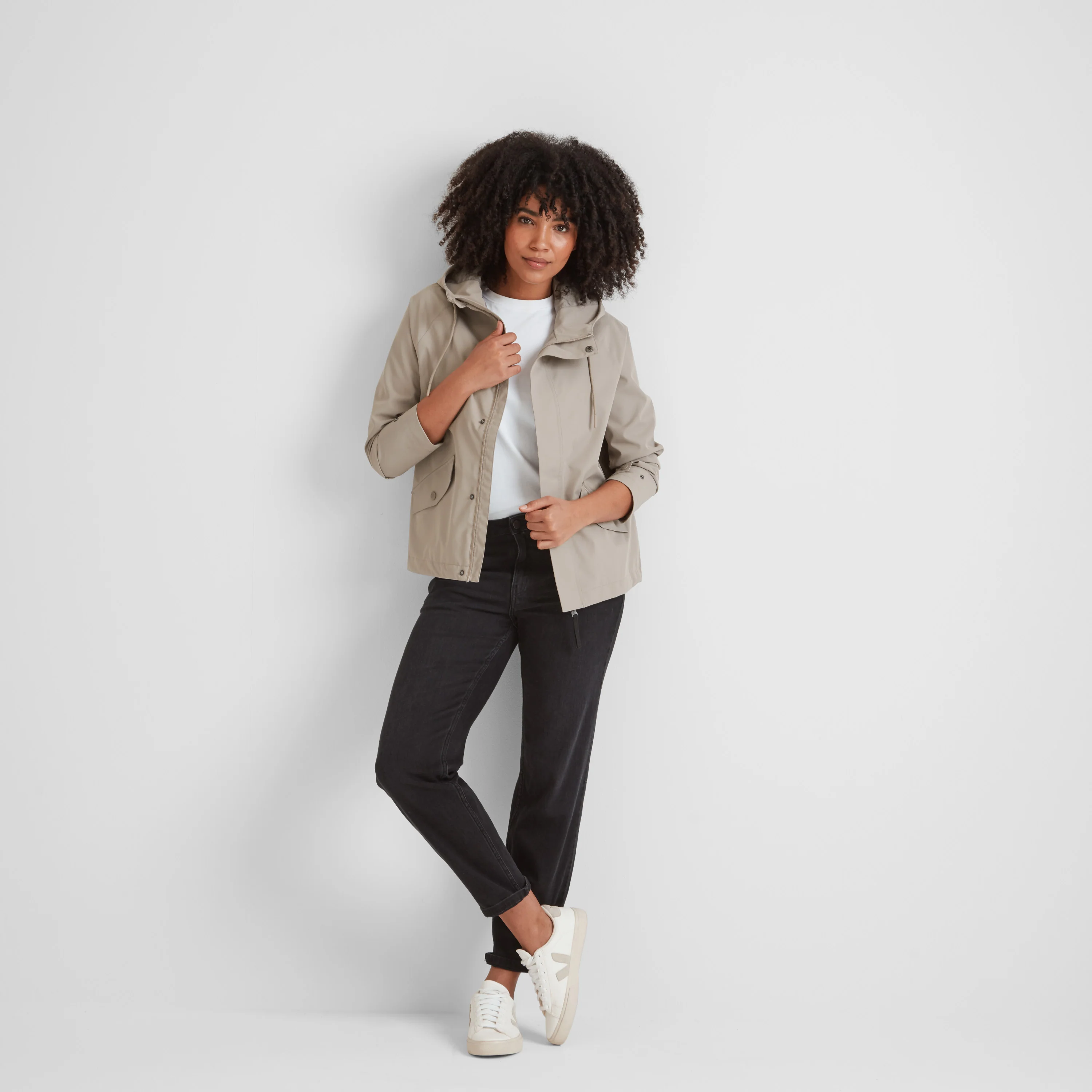 Vena Womens Waterproof Jacket - Dark Taupe - Image 2