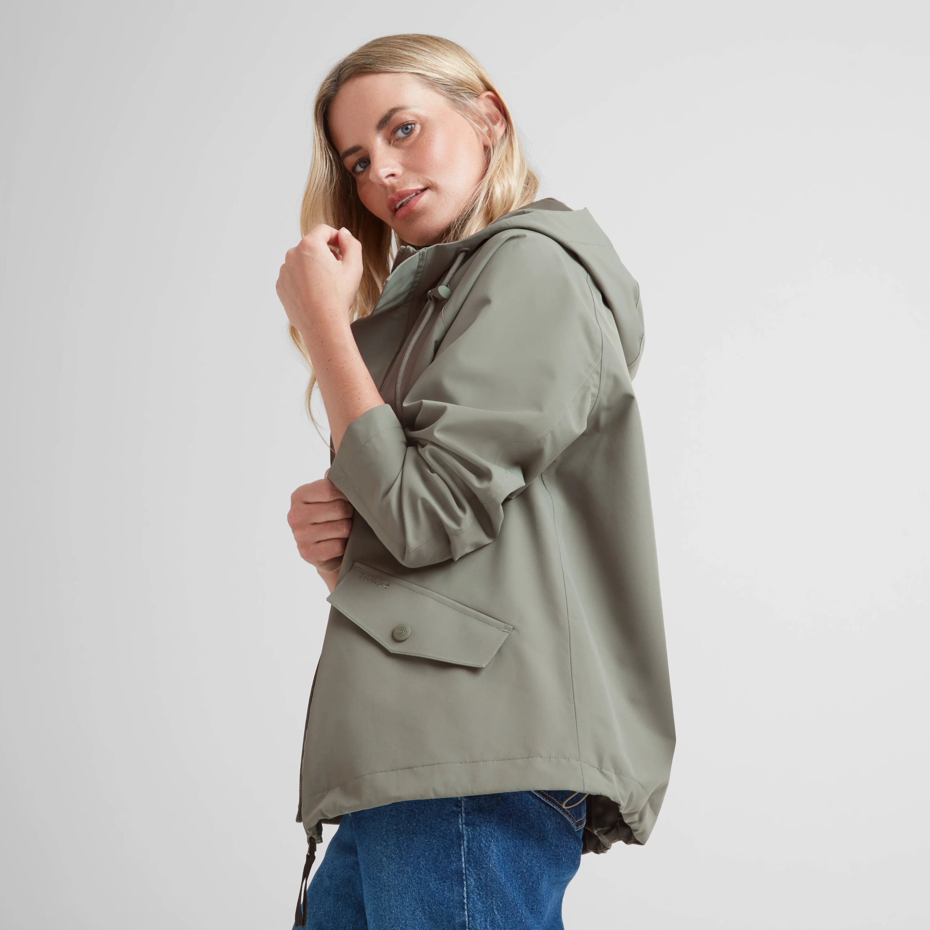 Vena Womens Waterproof Jacket - Pale Khaki - Image 3