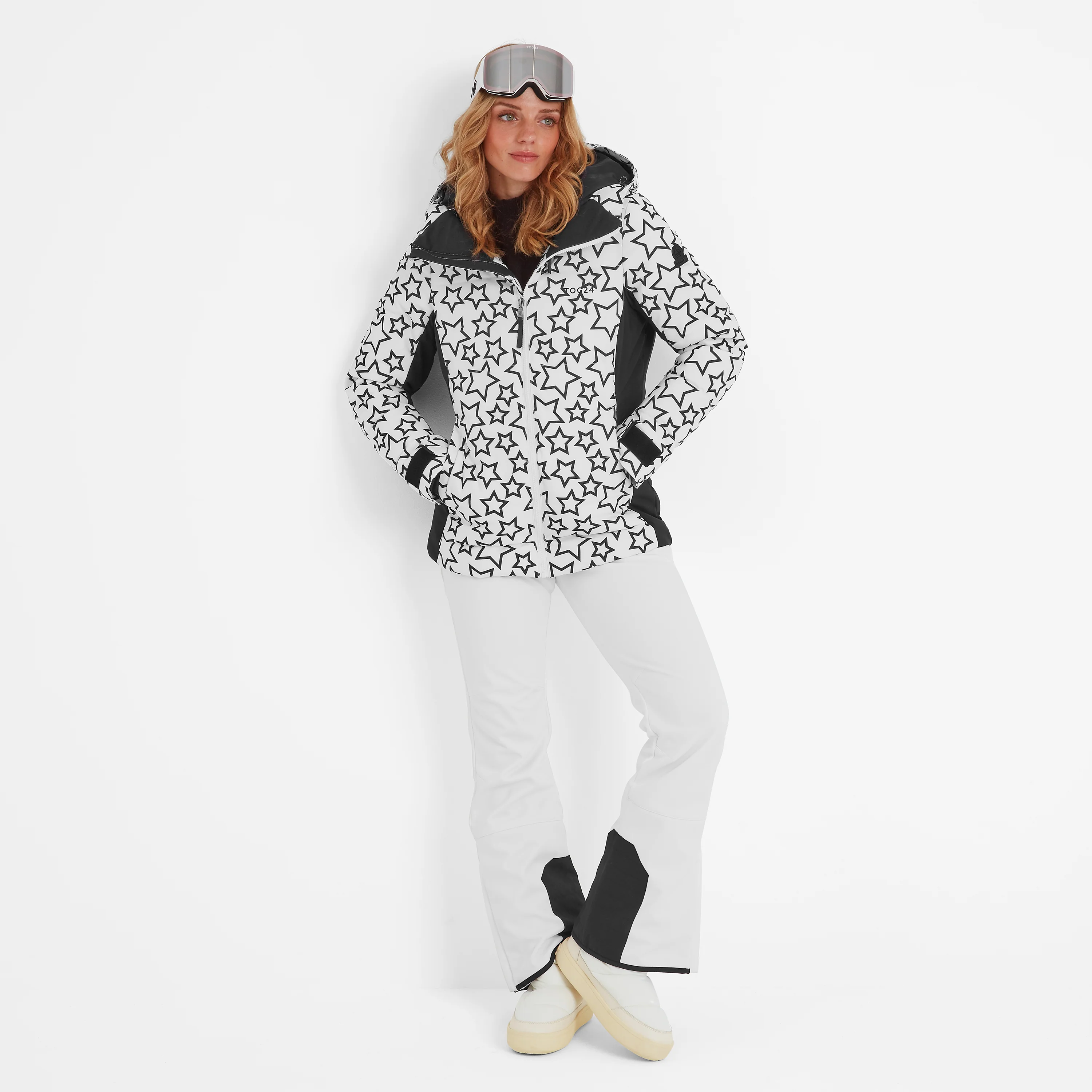 Vermont Womens Ski Jacket - Black/Optic White Outline Star - Image 4