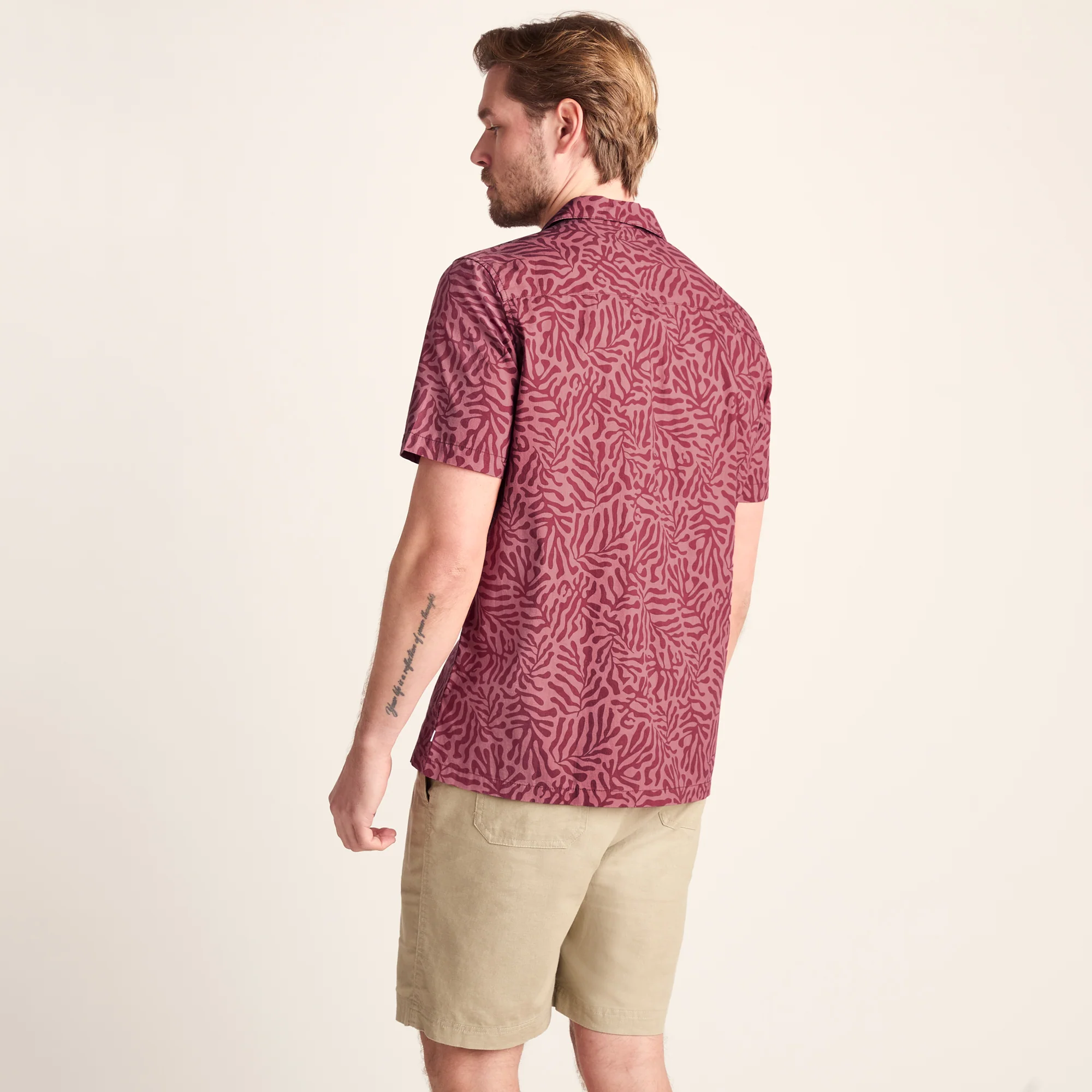 Wallsend Mens Short Sleeve 100% Cotton Supersoft Shirt - Redwood - Image 3