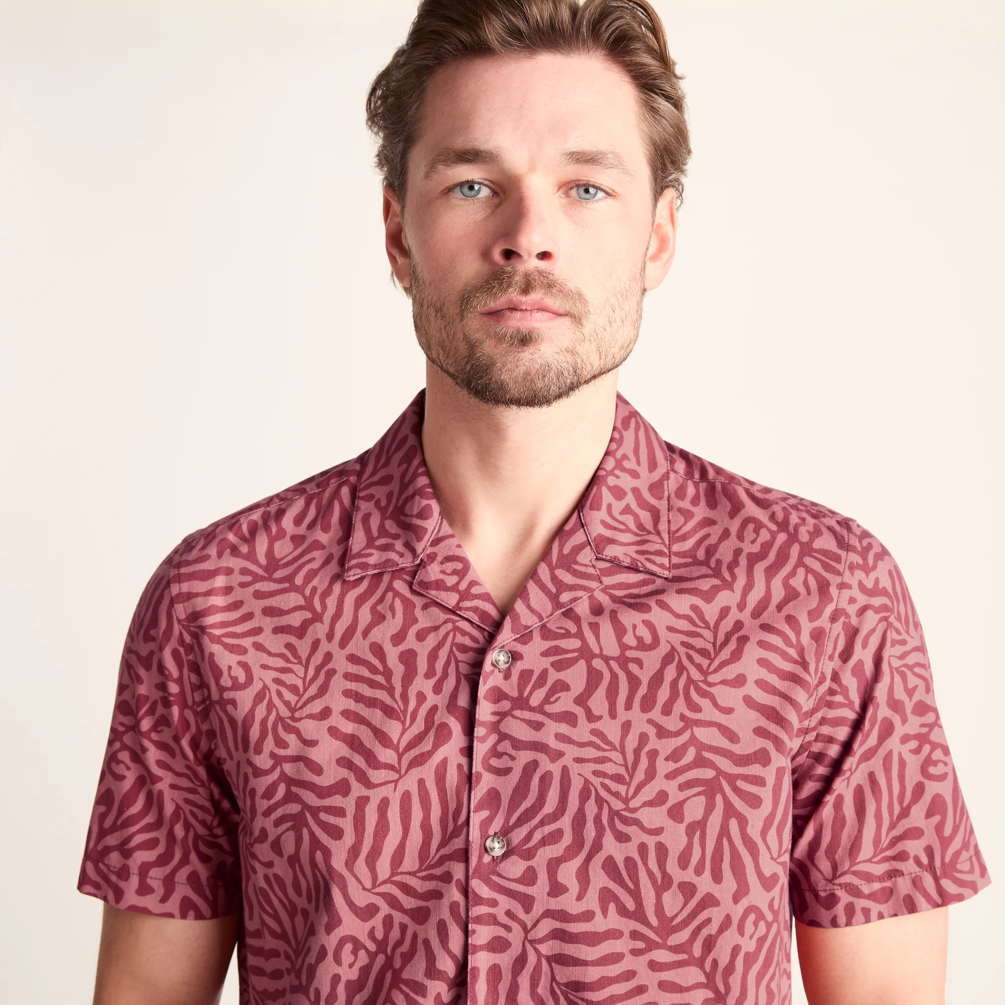 Wallsend Mens Short Sleeve 100% Cotton Supersoft Shirt - Redwood - Image 5