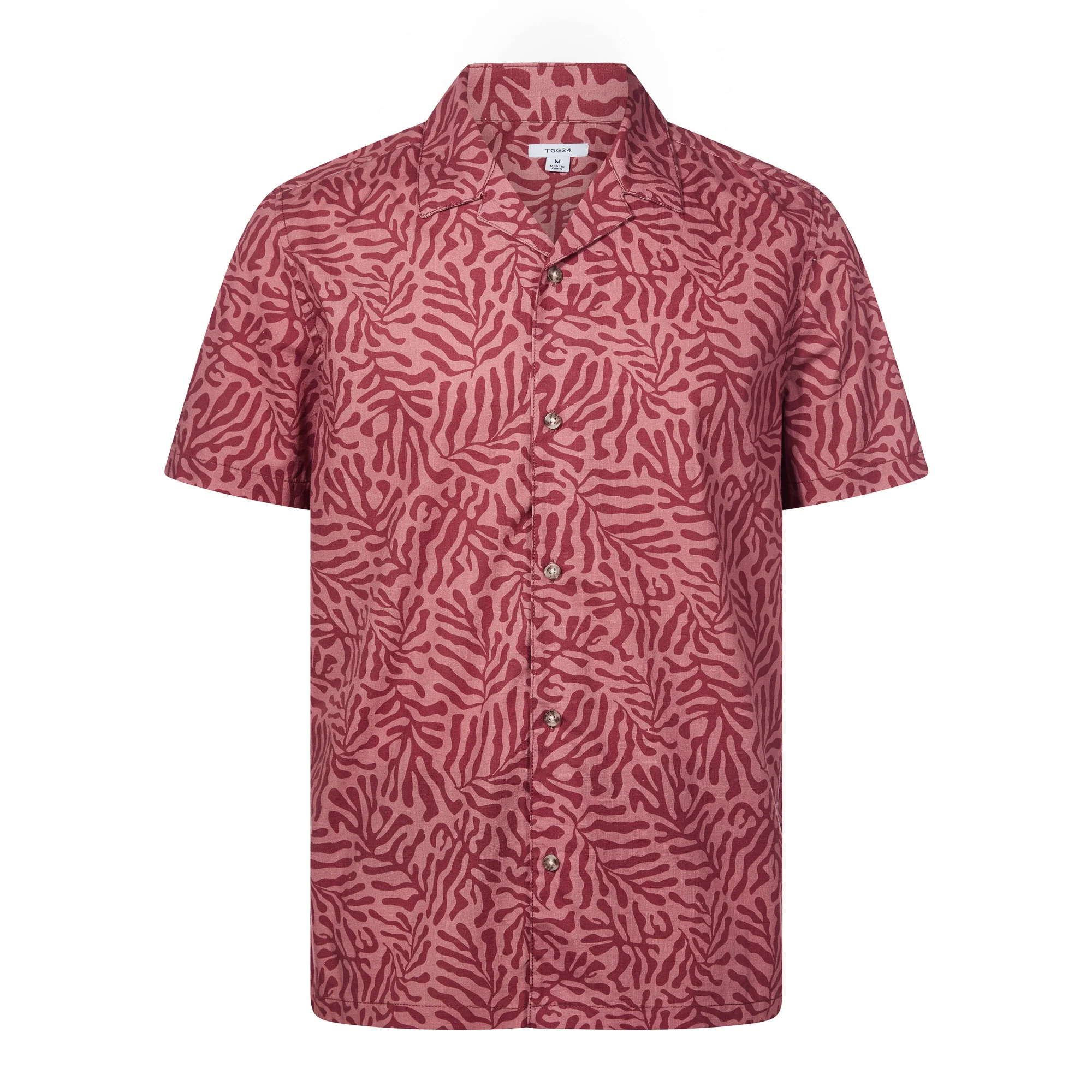 Wallsend Mens Short Sleeve 100% Cotton Supersoft Shirt - Redwood - Image 6