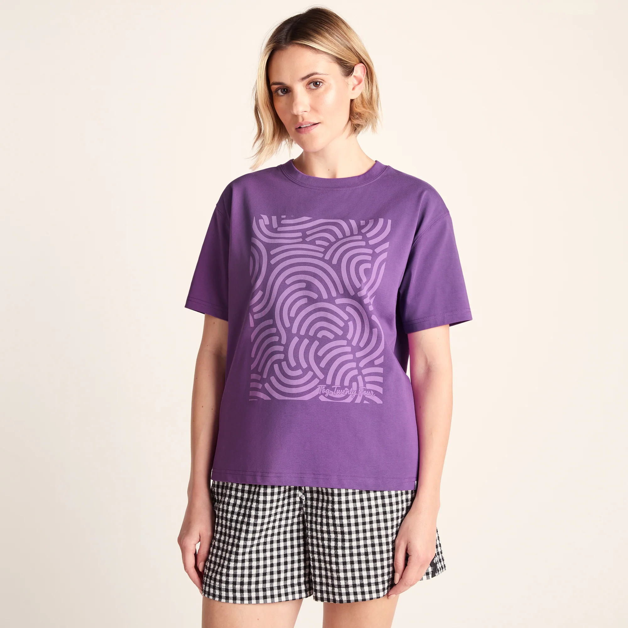 Wave Womens Premium Supersoft Relaxed Fit T-Shirt - Dark Orchid - Image 6