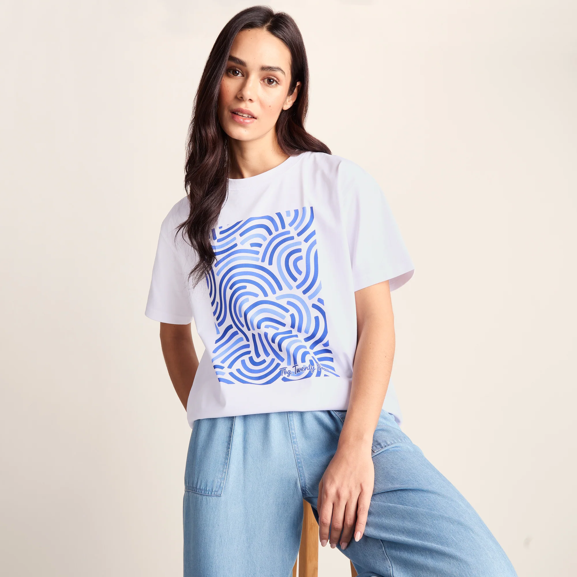 Wave Womens Premium Supersoft Relaxed Fit T-Shirt - Optic White - Image 4