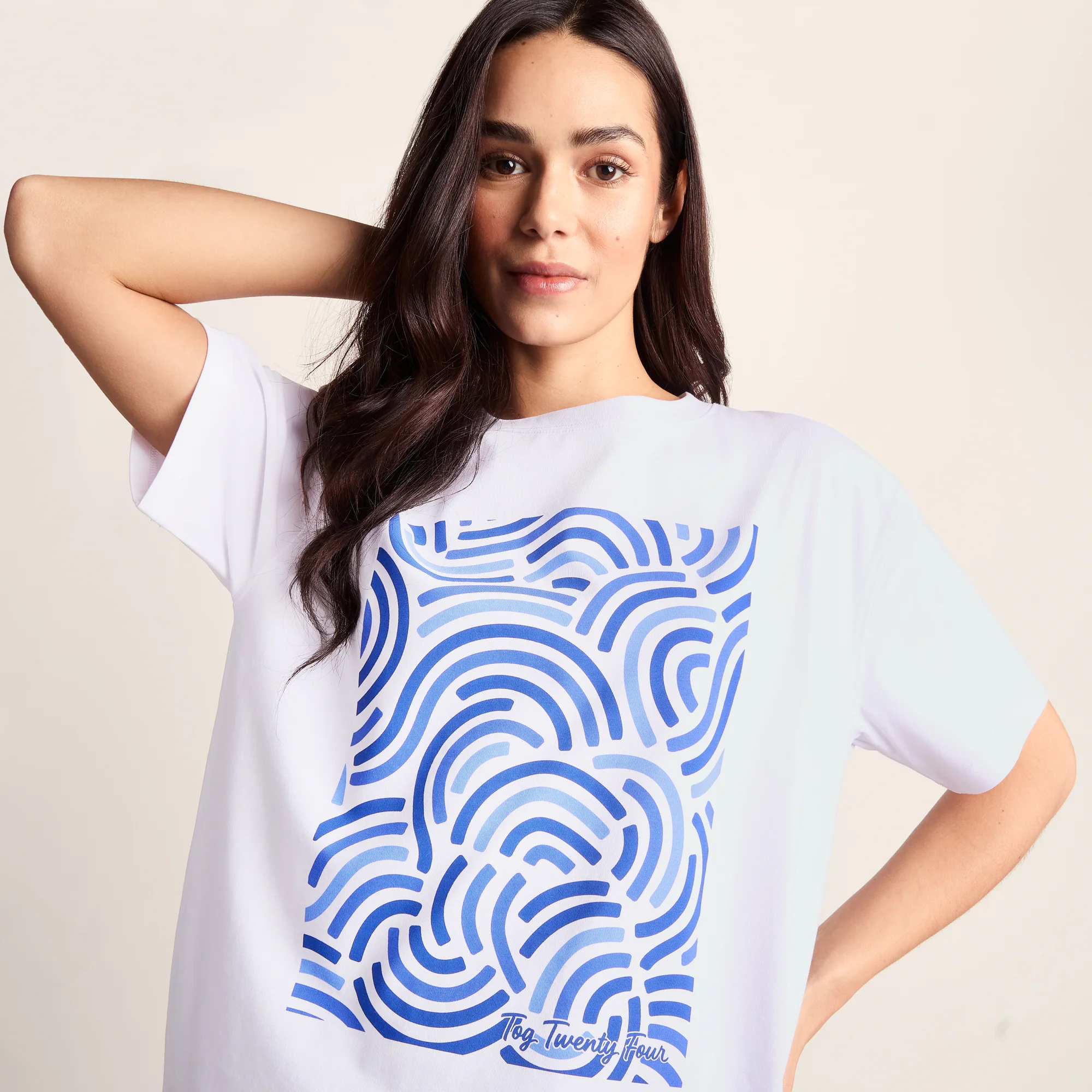 Wave Womens Premium Supersoft Relaxed Fit T-Shirt - Optic White - Image 5