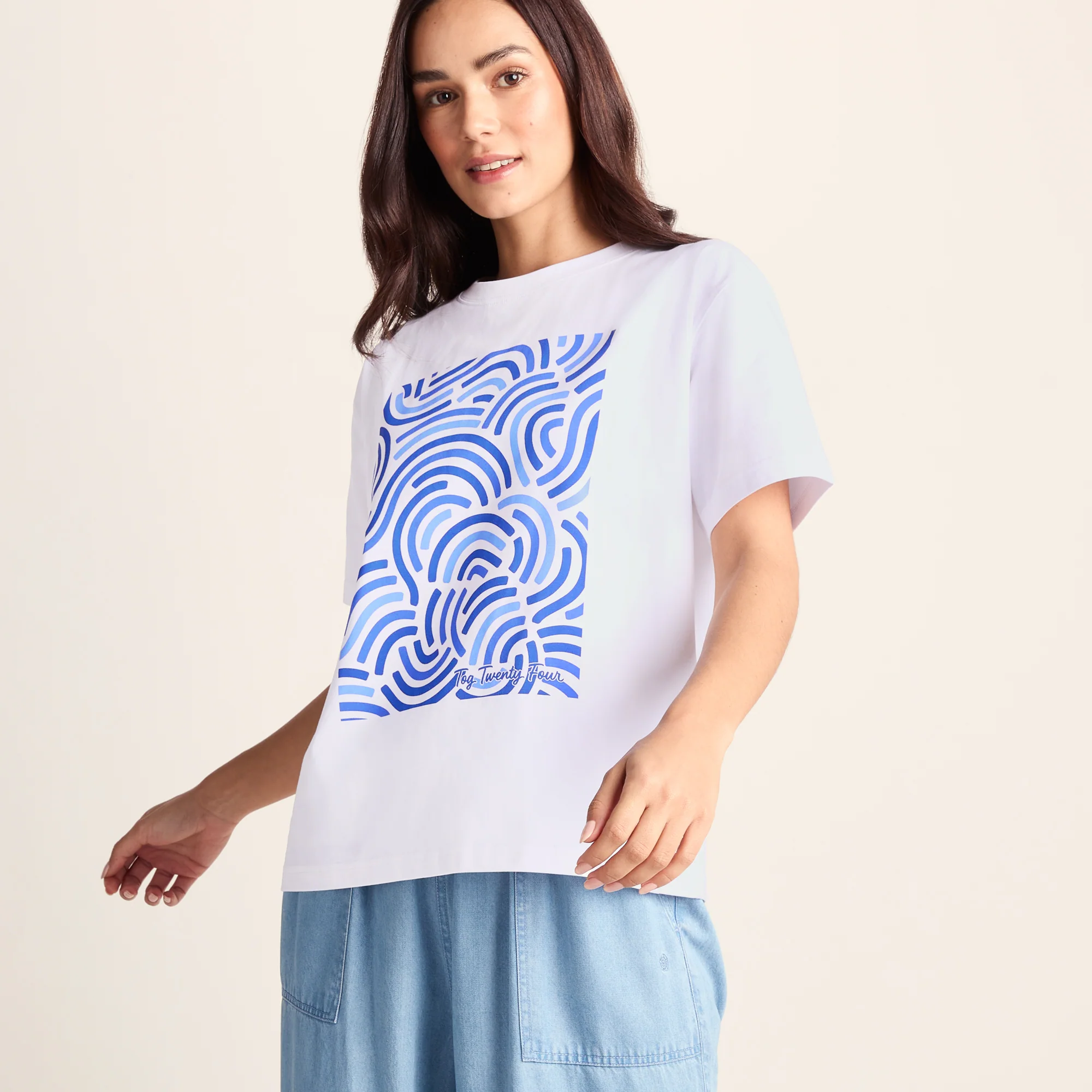 Wave Womens Premium Supersoft Relaxed Fit T-Shirt - Optic White - Image 6