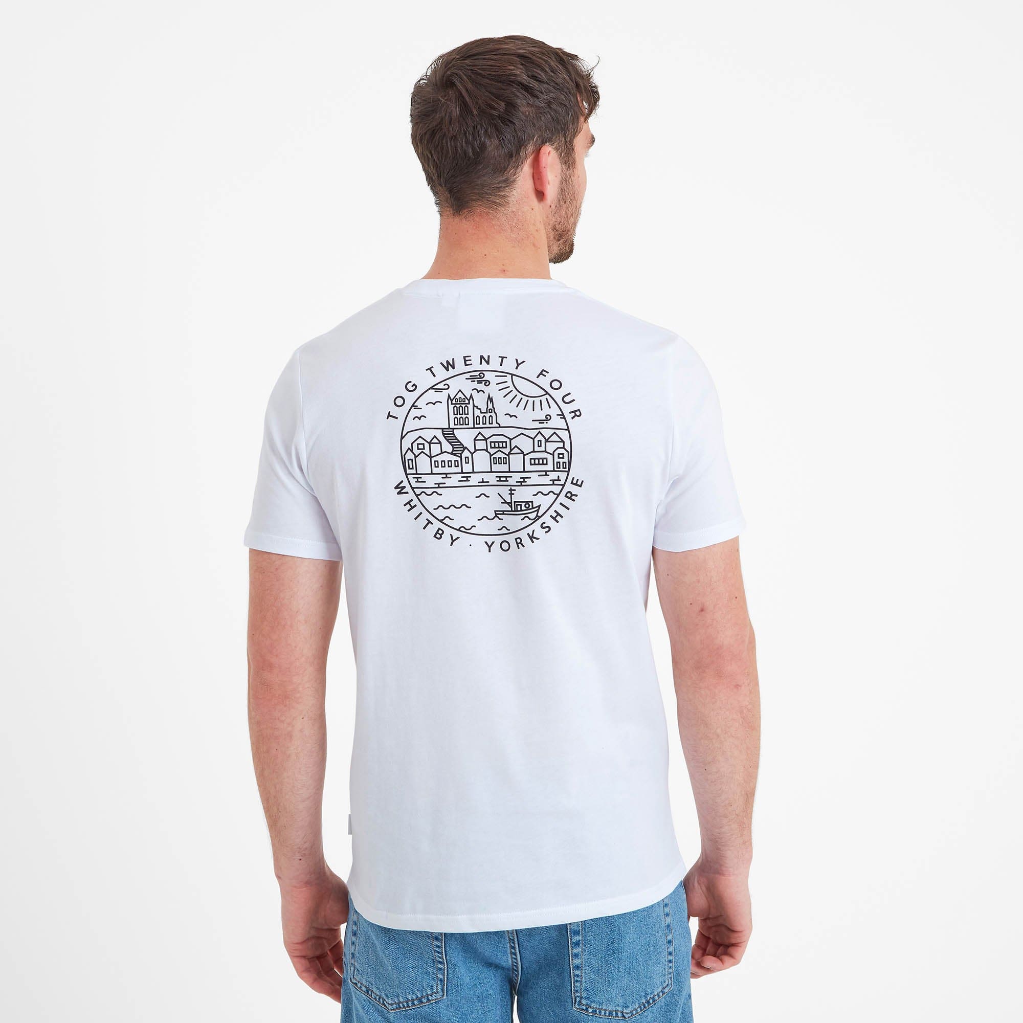 Whitby Mens 100% Cotton Supersoft T-Shirt - White - Image 3