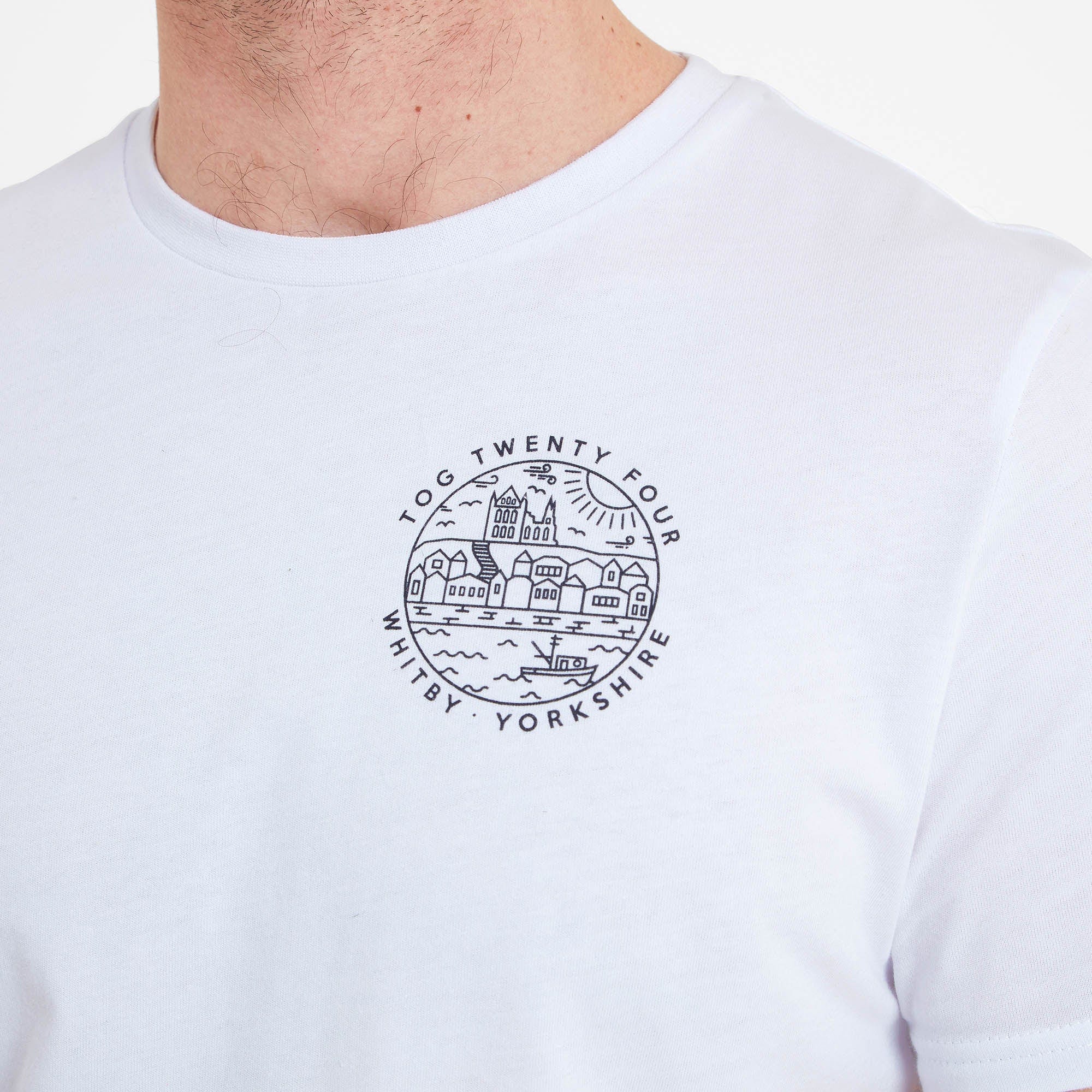 Whitby Mens 100% Cotton Supersoft T-Shirt - White - Image 7