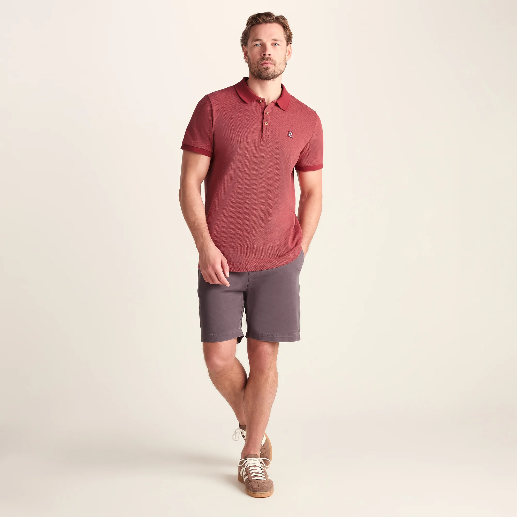 Whitley Mens 100% Cotton Polo Shirt - Redwood - Image 2