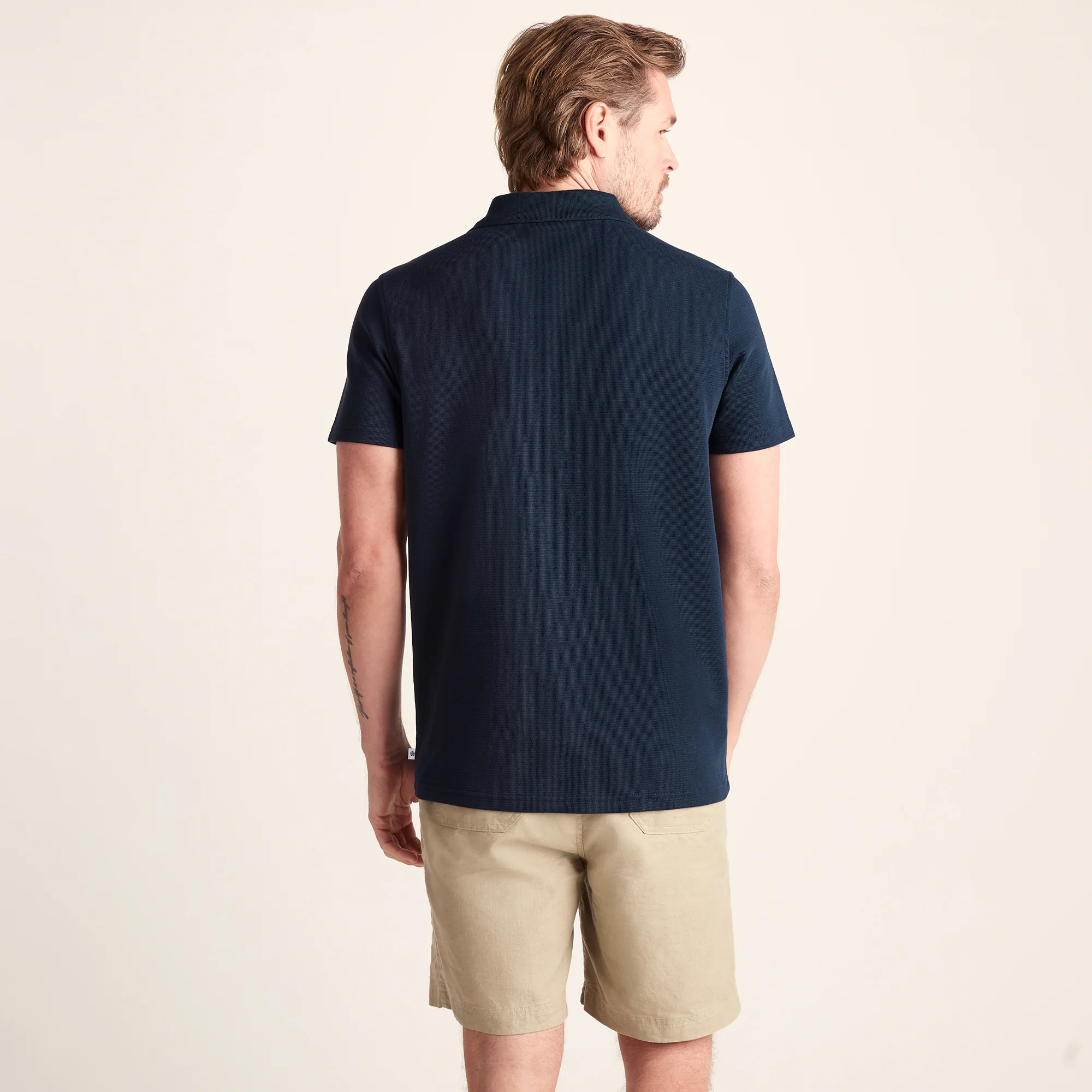 Zaden Mens Polo Shirt - Dark Indigo - Image 3