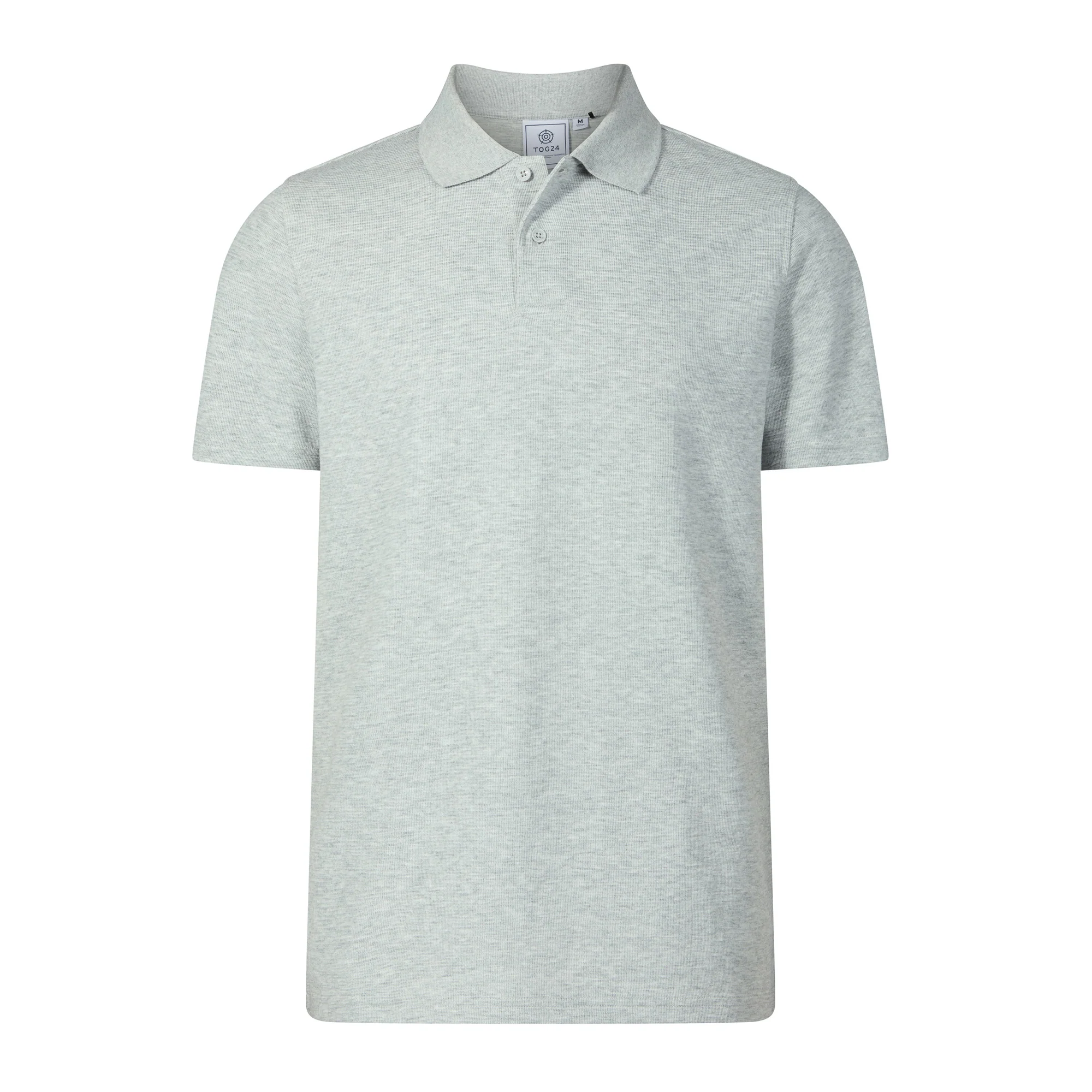 Zaden Mens Polo Shirt - Light Grey Marl - Image 6